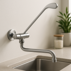 Grifo PB Clinic para discapacitados de pared de agua fría con palanca larga cromado 1208956280